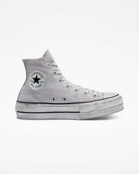 Women's Converse Chuck Taylor All Star Lift Smoked Canvas High Top Platform Shoes Grey | AU 135C8T